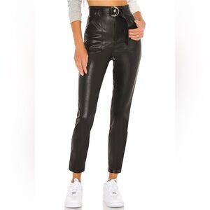 Brand New High-Waisted Black Faux Leather Pants